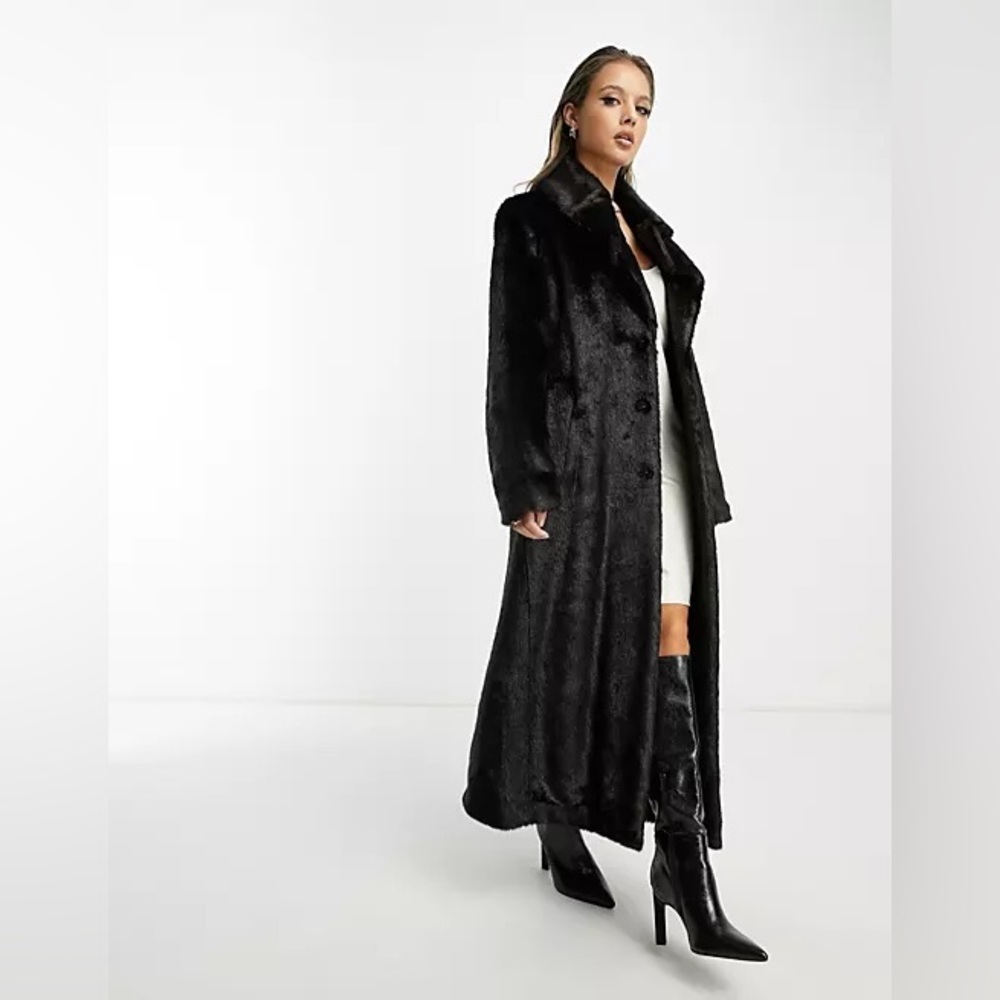 Mango X Camille Cherie faux fur coat